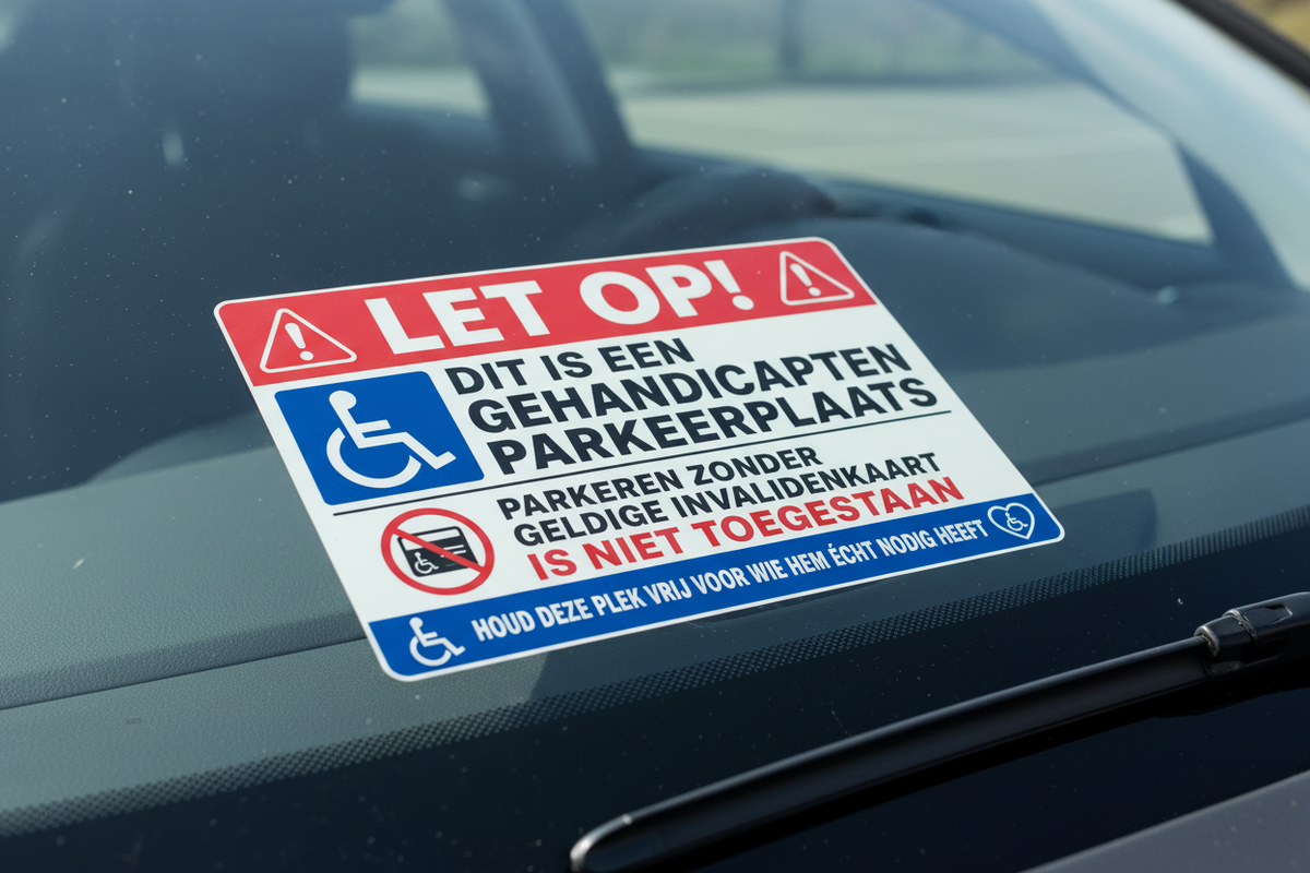 Sticker Gehandicapten Parkeerplaats (6 stuks)