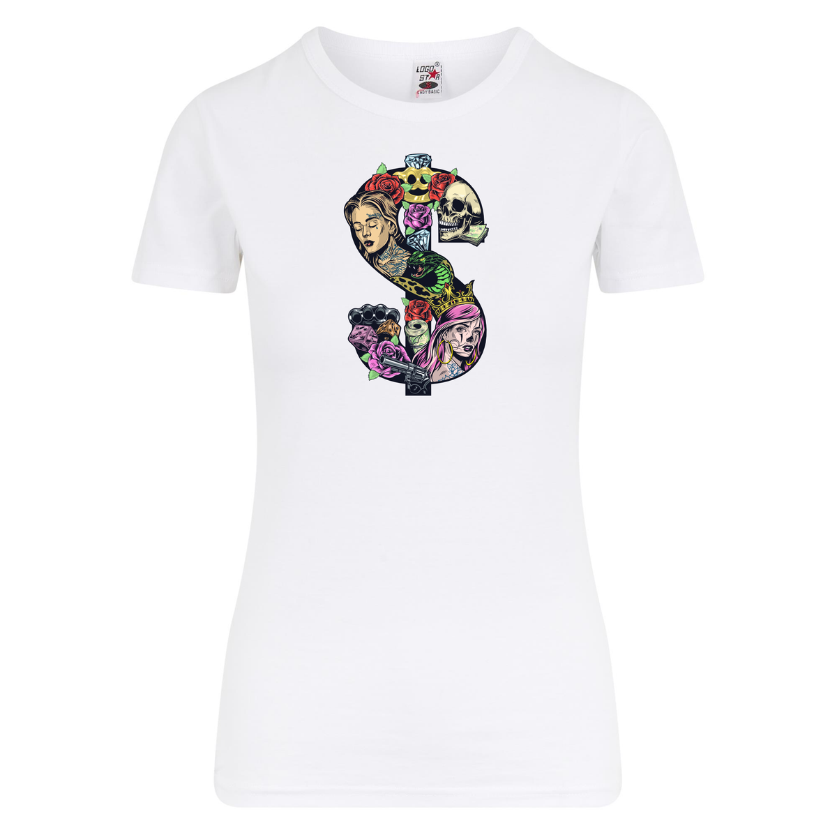 Dollar Sign - Dames S wit