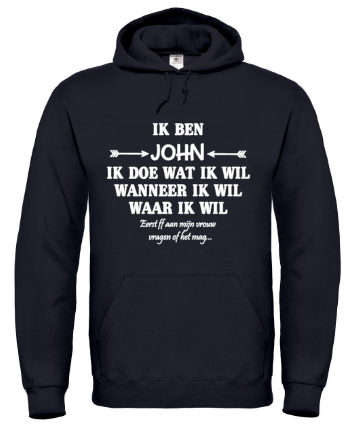 Ik Doe Wat Ik Wil - Hoodie / S