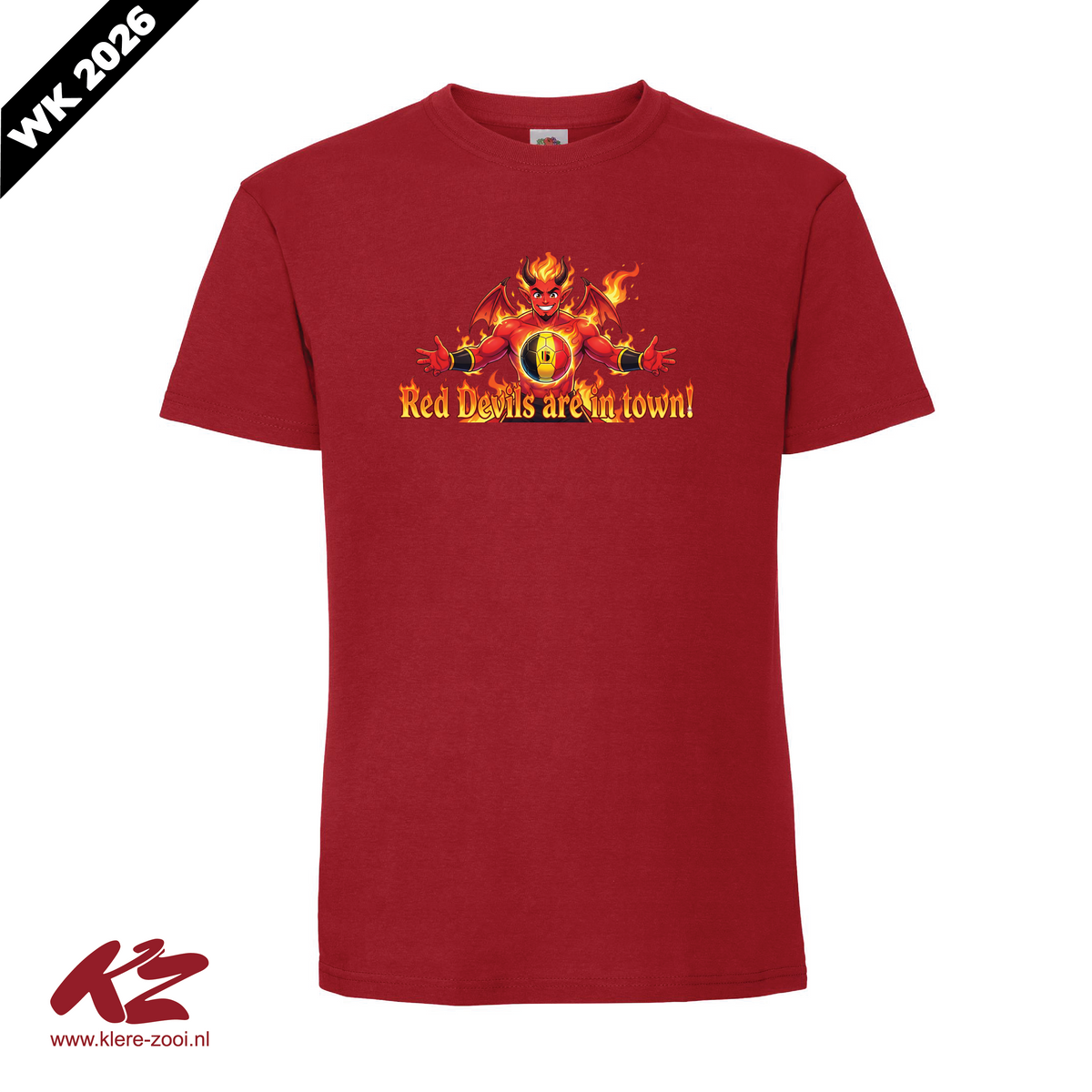 Rote Teufel sind in der Stadt